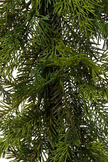 6 Ft Cedar/pine Garland Green Two Tones