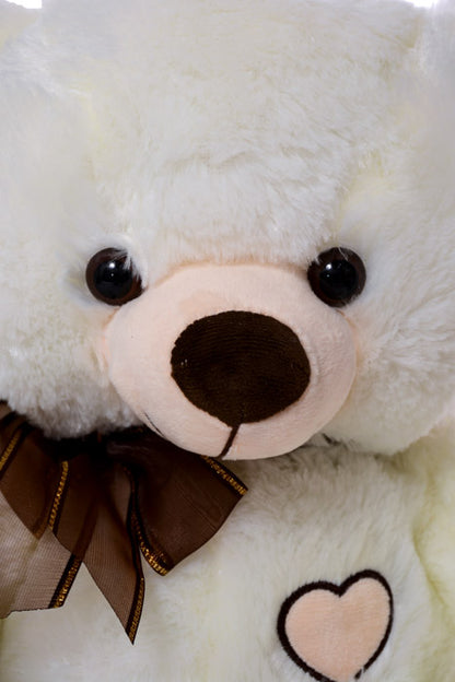 16" Bear with Bow White