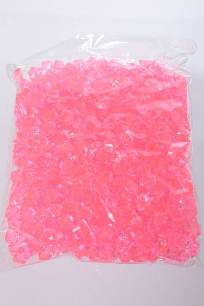Small Acrylic Cube Hot Pink Pkg/1lb