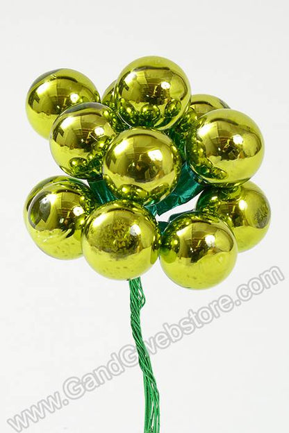 25mm Gloss Glass Ball Ornament Apple Green Pkg/144