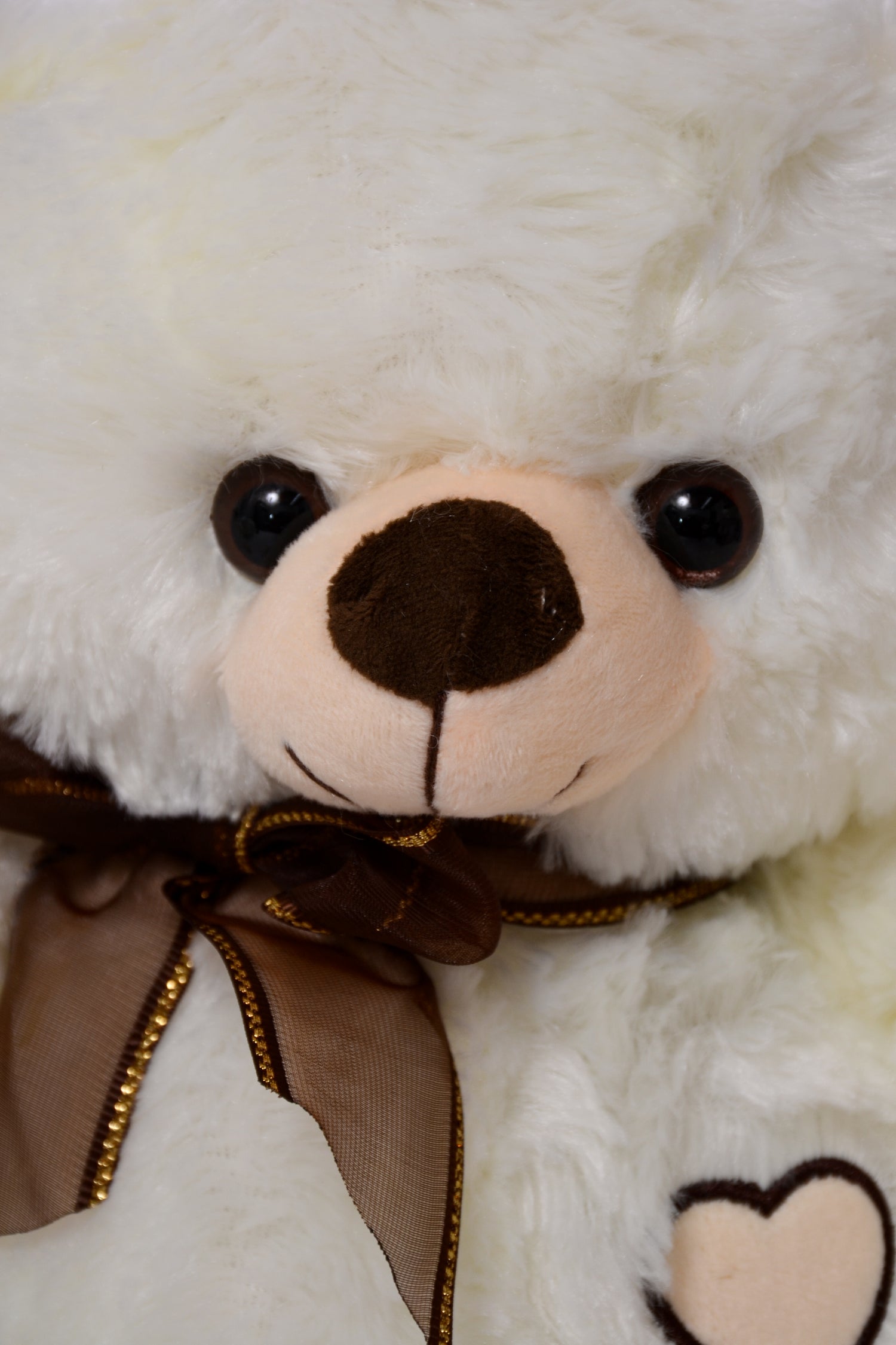 12" Bear with Bow White