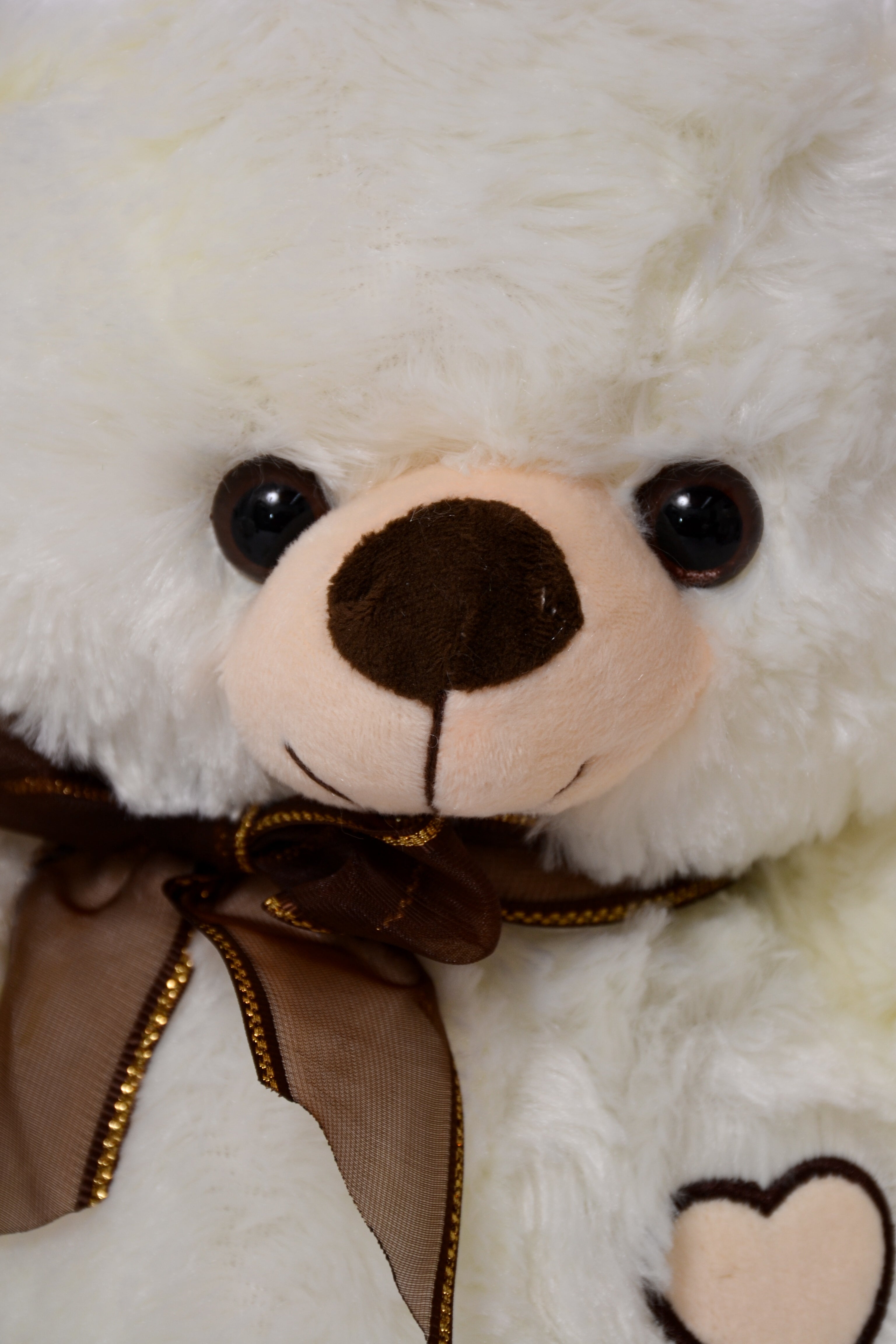 12" Bear with Bow White