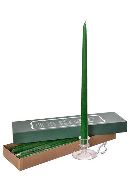 15" Patrician Taper Holiday Green Box/12
