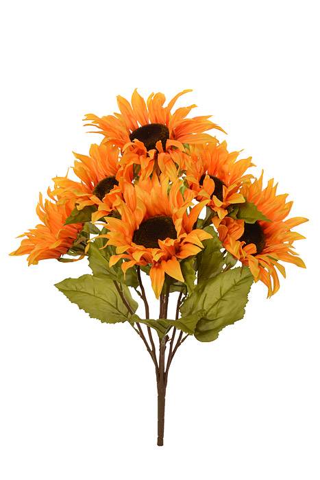22" Silk Sunflower Bush Yellow