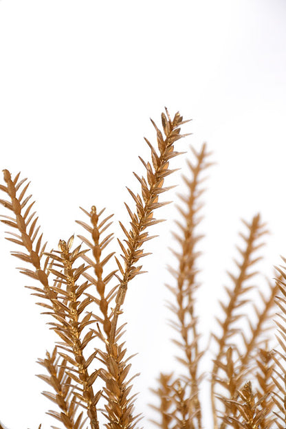 17" Metallic Pine Bush Gold