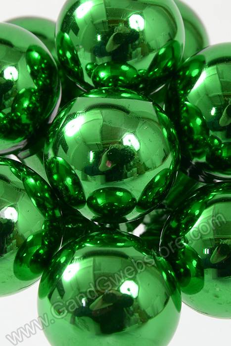 25mm Gloss Glass Ball Ornament Green Pkg/144