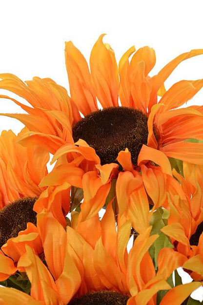 22" Silk Sunflower Bush Yellow