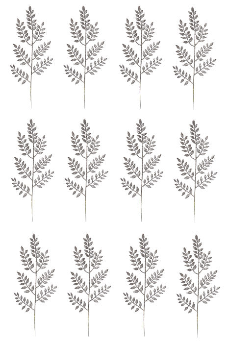 17" Glitter Ash Spray Silver Pkg/12