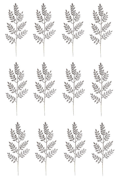 17" Glitter Ash Spray Silver Pkg/12