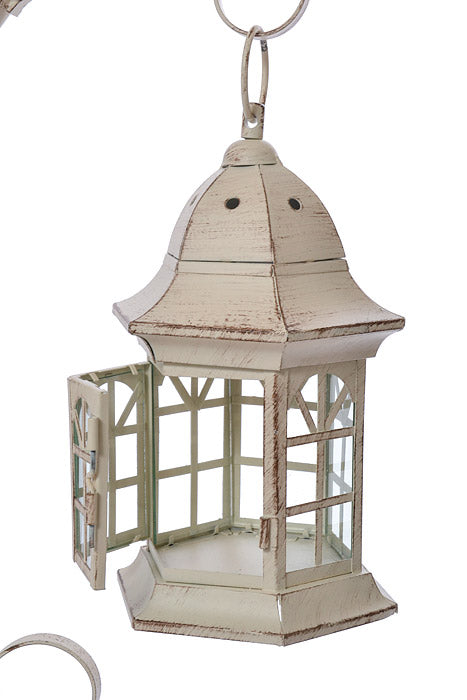 35" Hanging Lantern Tree White