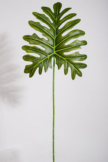 29" Artificial Single Large Philodendron Selloum Green