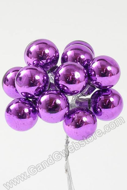25mm Gloss Glass Ball Ornament Purple Pkg/144