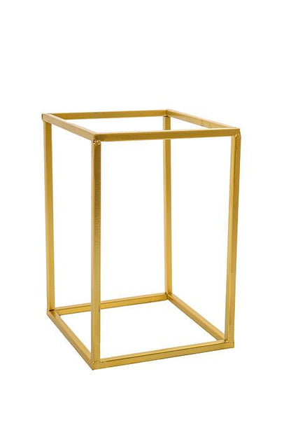 12" X 8"  Rectangle Metal Stand Gold