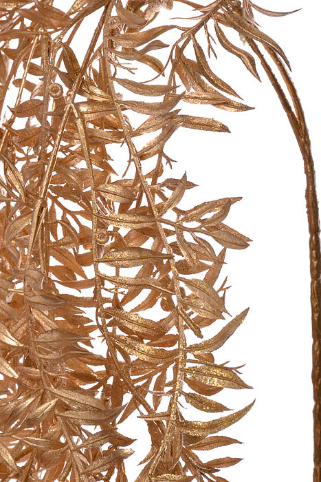 41" Pepper Berry Leaf Spray Gold