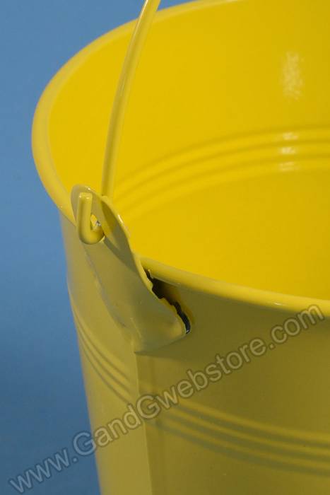 4.75" X 5" Metal Bucket W/handle Yellow