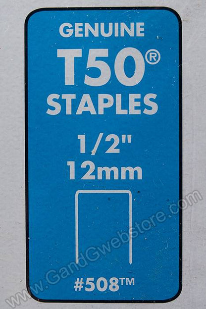 T-50 1/2" Staples Pkg/1250