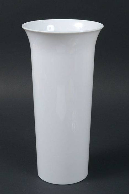 7" X 14" Round Plastic Vase White