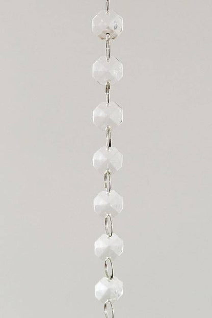 72" Acrylic Octagonal Bead Garland Clear