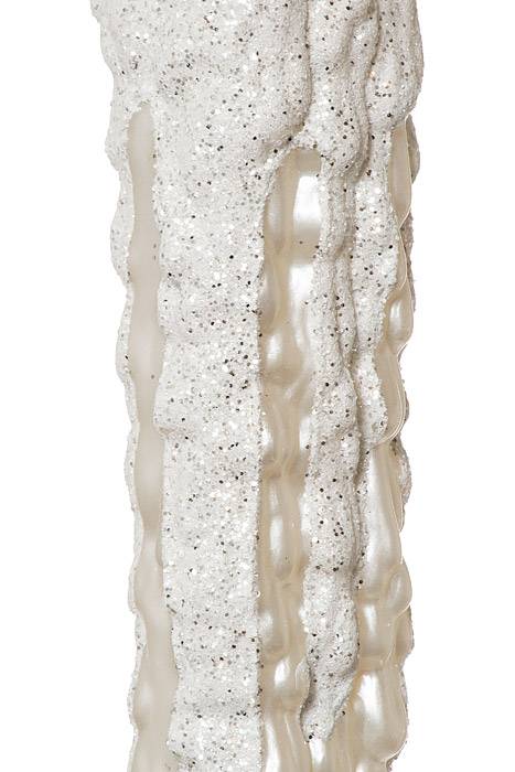 36" Plastic Icicle W/glitter Candy Apple White