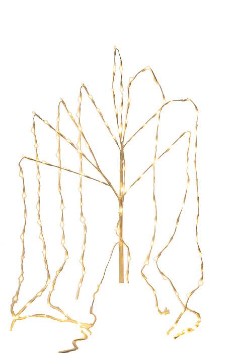 7ft Faux Twig Hanging Spray W/160 Led White