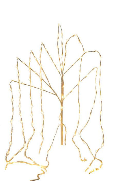 7ft Faux Twig Hanging Spray W/160 Led White