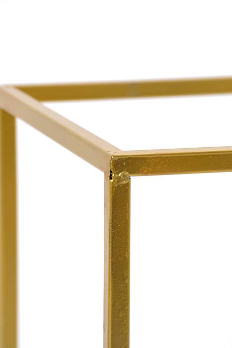 12" X 8"  Rectangle Metal Stand Gold