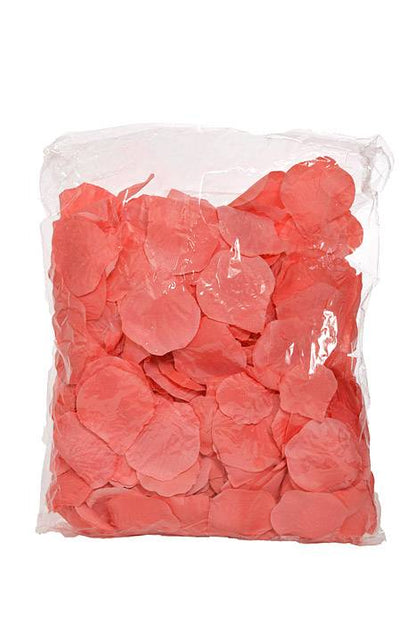 Silk Rose Petals Coral Pkg/500