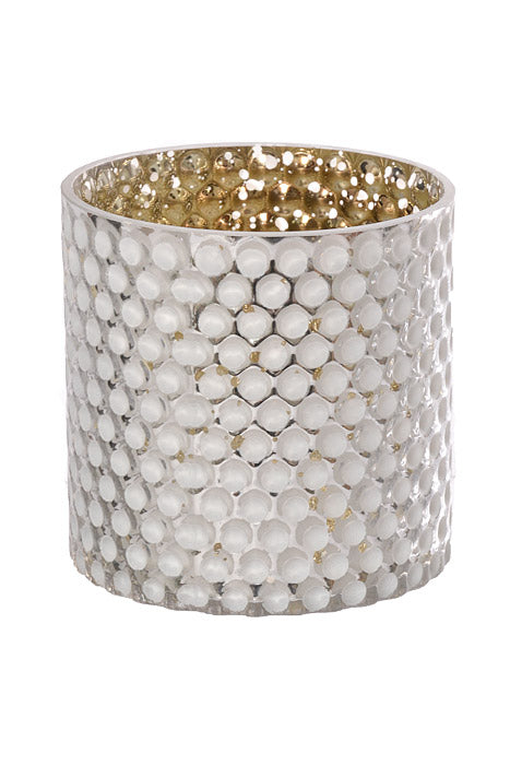 4.75&quot; x 4.75&quot; Cylinder Glass Vase White