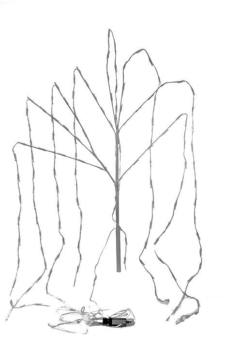 7ft Faux Twig Hanging Spray W/160 Led White