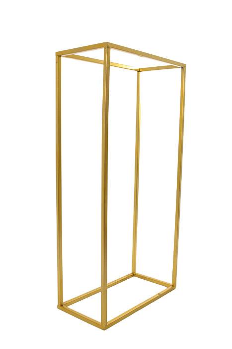 23.8" X 6" X 11.8"   Rectangle Metal Stand Gold