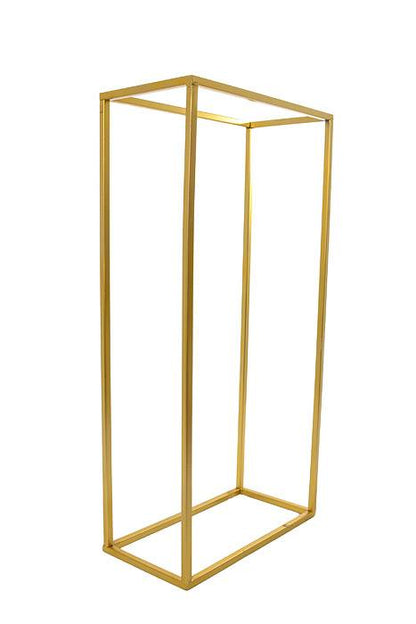 23.8" X 6" X 11.8"   Rectangle Metal Stand Gold