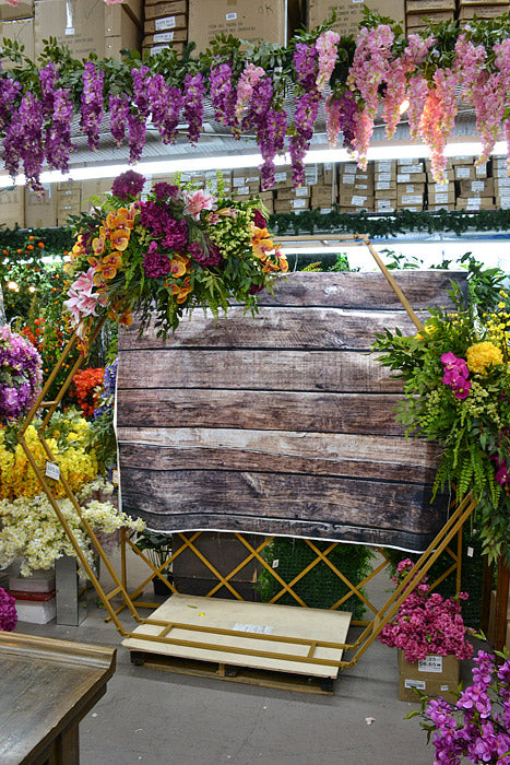 6.5Ft Hexagon Metal Background Arch Gold