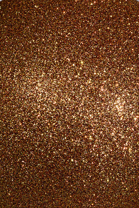 140Mm Glitter Ball Ornament Copper Pkg/2
