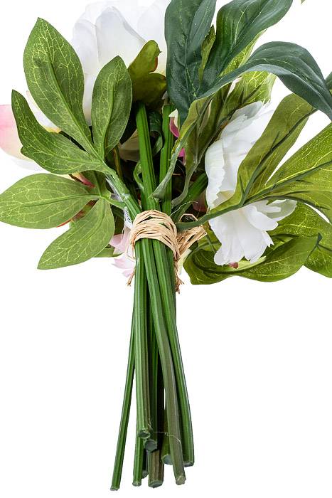13.5&quot; Silk Peony Bouquet Cream/pink