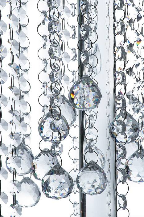 10" X 14" Round Crystal Bead Cake Stand Clear