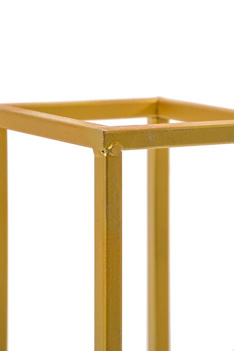 13.8&quot; X 4.5&quot; Rectangle Metal Stand Gold