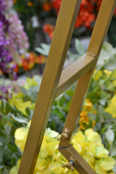 6.5Ft Hexagon Metal Background Arch Gold