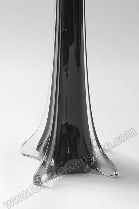 31.5" Eiffel Tower Glass Vase Black