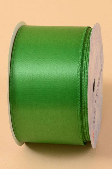 2-1/4" X 10yds Wired Satin Ribbon Emerald