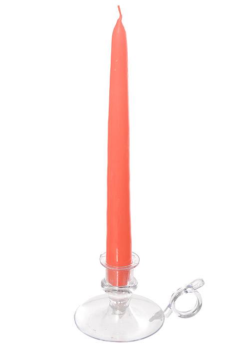 10" Patrician Taper Candle Coral Pkg/12