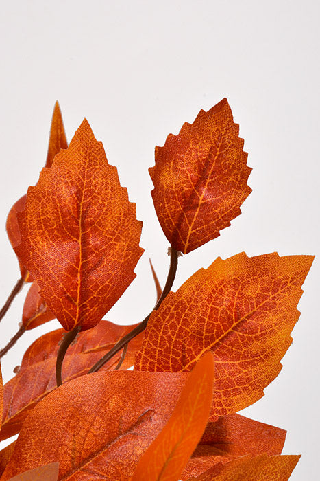 18" Artificial Eucalyptus Aspen Leaf Pick Flame