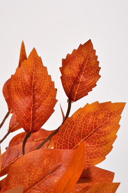 18" Artificial Eucalyptus Aspen Leaf Pick Flame