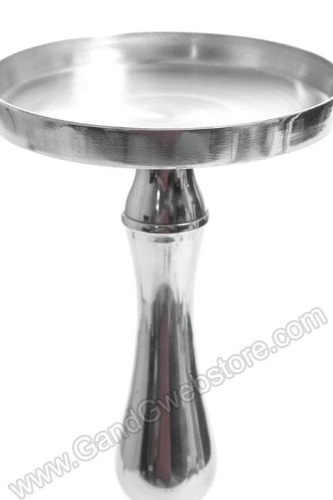 13&quot; Aluminum Candle Holder Silver