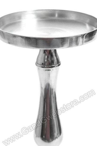 13&quot; Aluminum Candle Holder Silver
