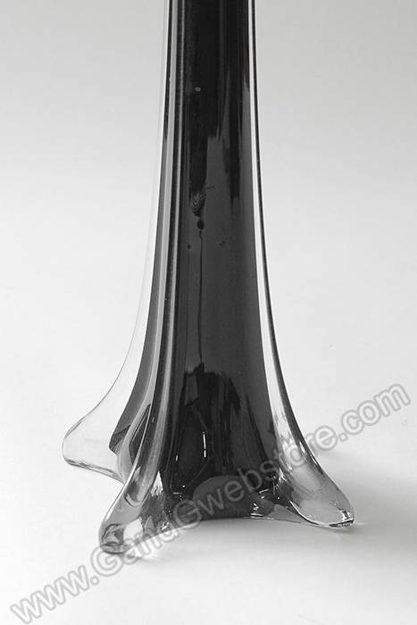 28" Eiffel Tower Glass Vase Black