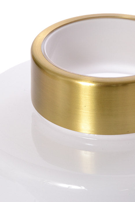 6.5" X 10" Glass Vase White