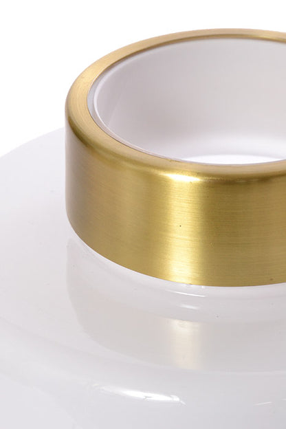 6.5" X 10" Glass Vase White