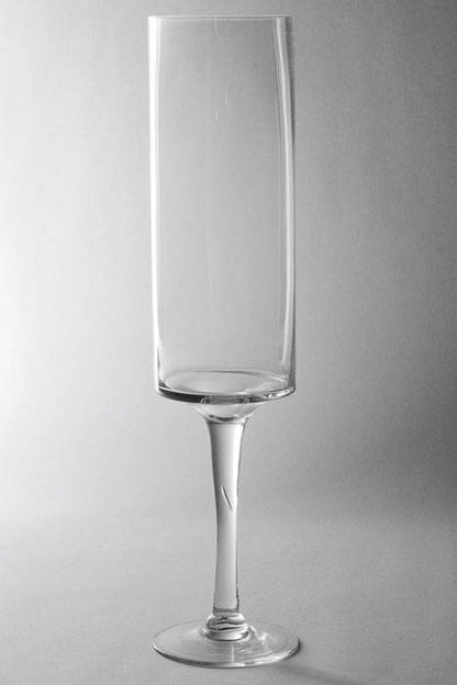 4.5" X 19.75" Glass Vase Clear