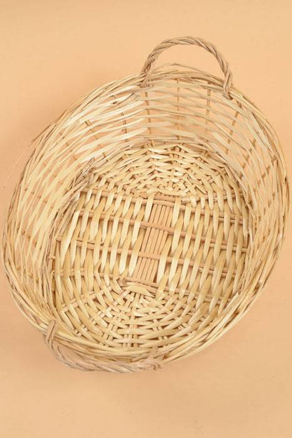 16" Oval Willow Tray Natural
