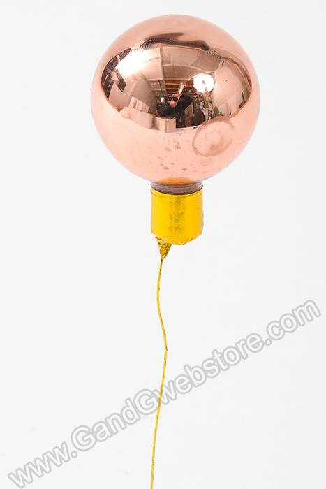 40mm Gloss Glass Ball Ornament Peach Pkg/36